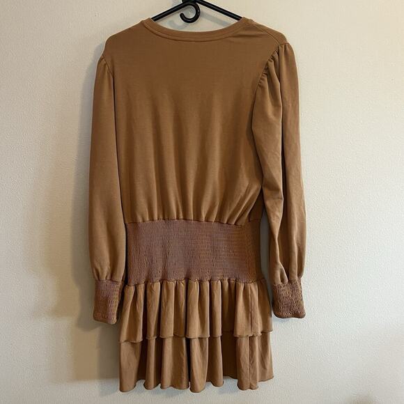 Anthropologies Sundays Rosie dress Pull Over Ruffle Honey Color Size Large - Picture 8 of 8